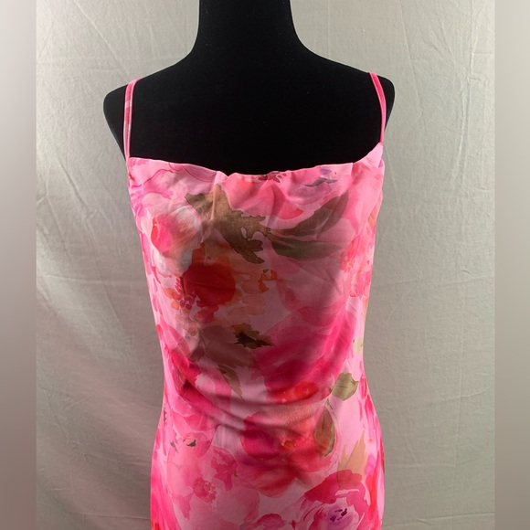 Pink Floral Print Cami Bodycon Dress - Picture 8 of 10